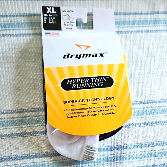 Drymax NWT Hyper Thin Running Socks -XL White - Picture 1 of 4